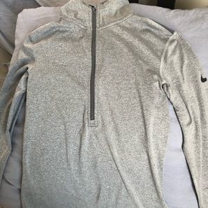 Nike Gray Zip up Sweater